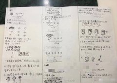 爸爸为孩子手绘试卷 画功堪比打印机