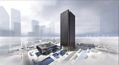 开放广场+叠水景观 空港新城总部大楼将成新地标