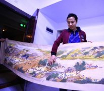 历时4年，“绣男”制成6余米《清明上河图》