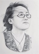 美女画家画百名诗人 像诗人又比诗人漂亮