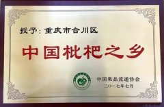 喜讯！合川上榜“中国枇杷之乡”