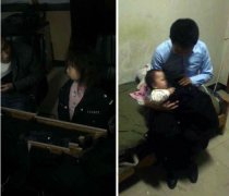 路遇小孩哭泣 警察蜀黍客串“临时奶爸”