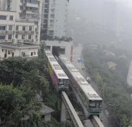 换个角度看重庆轻轨 简直不摆了