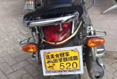 重庆街头现“奇葩”车牌：送美女回家哪里都顺路520
