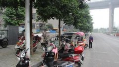 小区外办“车展”？ 过往市民“步步惊心”