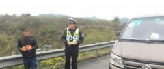 男子高速路上停车  竟为路边的橘子