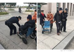行李太多行走吃力 还好遇到巡逻民警