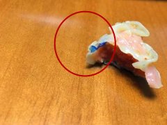 虾饺煮出蓝色异物   细看发现竟是塑料袋