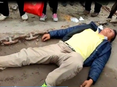 男子突发疾病  从堡坎摔下倒地不起