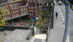 男孩被护栏绊倒跌落马路 与死神擦肩而过