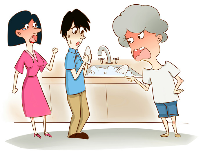 女子看见儿子在家洗碗 指责刚生产的儿媳太矫情