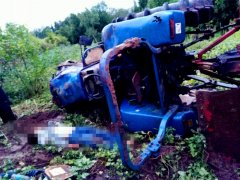 驾犁田机侧翻田间 小伙被压当场身亡